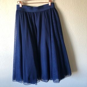 Navy Tulle Midi Skirt Torrid Size 1